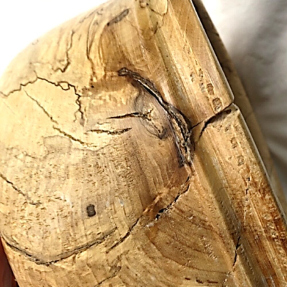 Handcrafted Wooden Salad Bowl Set with Floral Handles - Picture 8 of 11